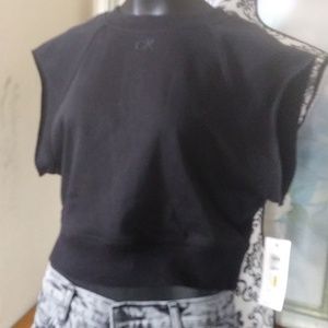 Calvin Klein black crop top size S